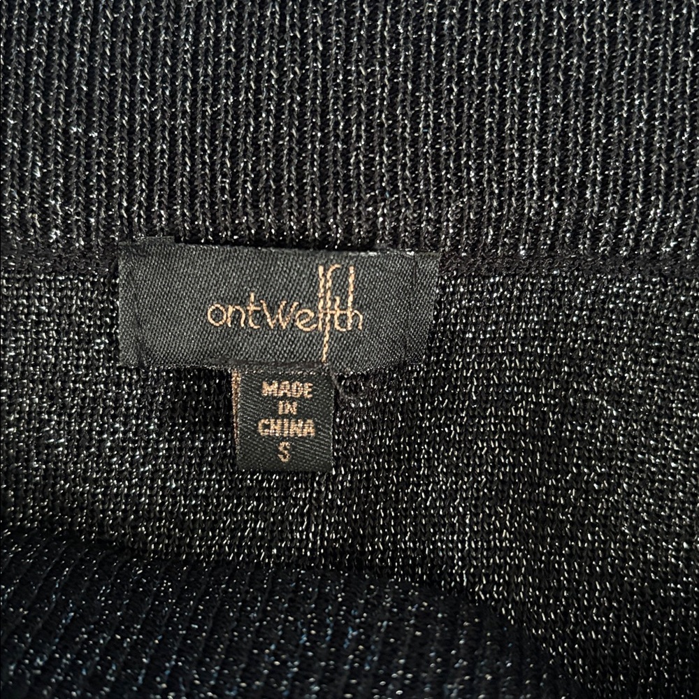Ontwelfth Size Small 89% Viscosa 11% Nailon Skirt Colored Black And Silver NWTS - Picture 9 of 11